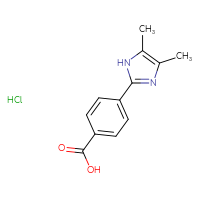 Chemical structure of 4-(4,5-dimethyl-1H-imidazol-2-yl)benzoic acid hydrochloride - CSSB21444811675