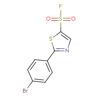 Chemical structure of 2-(4-bromophenyl)-1,3-thiazole-5-sulfonyl fluoride - CSSB06365119506