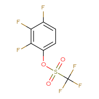 Chemical structure of 2,3,4-trifluorophenyl trifluoromethanesulfonate - CSSB20771278184