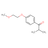Chemical structure of 1-[4-(2-methoxyethoxy)phenyl]-2-methylpropan-1-one - CSSB00010227435