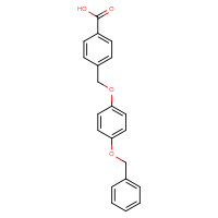 Chemical structure of 4-{[4-(benzyloxy)phenoxy]methyl}benzoic acid - CSSB00000387776