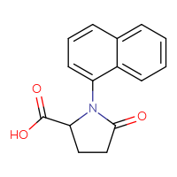 Chemical structure of 1-(naphthalen-1-yl)-5-oxopyrrolidine-2-carboxylic acid - CSSB21298174326