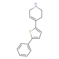 Chemical structure of 4-(5-phenylthiophen-2-yl)-1,2,3,6-tetrahydropyridine - CSSB02168781238
