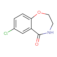 Chemical structure of 7-chloro-2,3,4,5-tetrahydro-1,4-benzoxazepin-5-one - CSSB00011996567