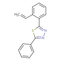 Chemical structure of 2-(2-ethenylphenyl)-5-phenyl-1,3,4-thiadiazole - CSSB12079289505