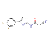 Chemical structure of 2-cyano-N-[4-(3,4-difluorophenyl)-1,3-thiazol-2-yl]acetamide - CSSB00000683375
