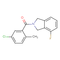 Chemical structure of 2-(5-chloro-2-methylbenzoyl)-4-fluoro-2,3-dihydro-1H-isoindole - CSSB02034511582