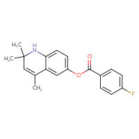 Chemical structure of 2,2,4-trimethyl-1,2-dihydroquinolin-6-yl 4-fluorobenzoate - CSSB00121703304