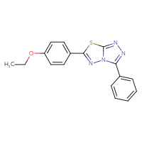 Chemical structure of 6-(4-ethoxyphenyl)-3-phenyl-[1,2,4]triazolo[3,4-b][1,3,4]thiadiazole - CSSB00121638152