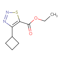 Chemical structure of ethyl 4-cyclobutyl-1,2,3-thiadiazole-5-carboxylate - CSSB03439463714