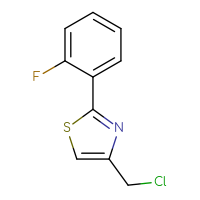 Chemical structure of 4-(chloromethyl)-2-(2-fluorophenyl)-1,3-thiazole - CSSB00000751343