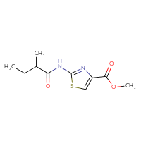 Chemical structure of methyl 2-(2-methylbutanamido)-1,3-thiazole-4-carboxylate - CSSB03413199166