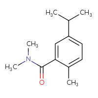 Chemical structure of N,N,2-trimethyl-5-(propan-2-yl)benzamide - CSSB00042038978