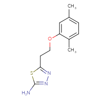 Chemical structure of 5-[2-(2,5-dimethylphenoxy)ethyl]-1,3,4-thiadiazol-2-amine - CSSB00015183583