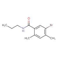 Chemical structure of 5-bromo-2,4-dimethyl-N-propylbenzamide - CSSB01992557163