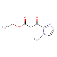 Chemical structure of ethyl 3-(1-methyl-1H-imidazol-2-yl)-3-oxopropanoate - CSSB00000717460