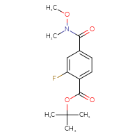 Chemical structure of tert-butyl 2-fluoro-4-[methoxy(methyl)carbamoyl]benzoate - CSSB15126263261