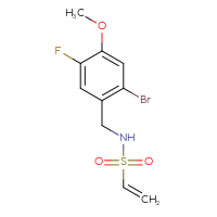 Chemical structure of N-[(2-bromo-5-fluoro-4-methoxyphenyl)methyl]ethene-1-sulfonamide - CSSB13804841163