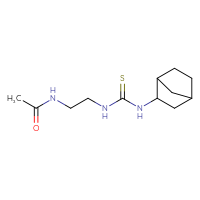 Chemical structure of N-{2-[({bicyclo[2.2.1]heptan-2-yl}carbamothioyl)amino]ethyl}acetamide - CSSB00026510237