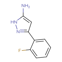 Chemical structure of 3-(2-fluorophenyl)-1H-pyrazol-5-amine - CSSB00011225257