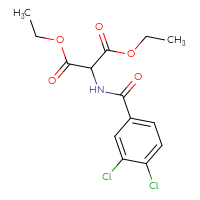 Chemical structure of 1,3-diethyl 2-[(3,4-dichlorophenyl)formamido]propanedioate - CSSB00025771855