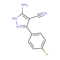 Chemical structure of 5-amino-3-(4-fluorophenyl)-1H-pyrazole-4-carbonitrile - CSSB00010207938
