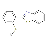 Chemical structure of 2-[2-(methylsulfanyl)phenyl]-1,3-benzothiazole - CSSB01419100752