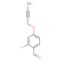 Chemical structure of 4-(but-2-yn-1-yloxy)-2-fluorobenzaldehyde - CSSB00016537746