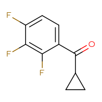 Chemical structure of cyclopropyl(2,3,4-trifluorophenyl)methanone - CSSB00011778446