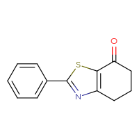 Chemical structure of 2-phenyl-4,5,6,7-tetrahydro-1,3-benzothiazol-7-one - CSSB00000747645