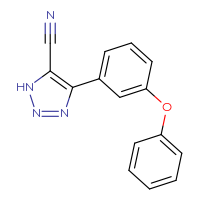 Chemical structure of 4-(3-phenoxyphenyl)-1H-1,2,3-triazole-5-carbonitrile - CSSB00020622757