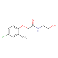 Chemical structure of 2-(4-chloro-2-methylphenoxy)-N-(2-hydroxyethyl)acetamide - CSSB00000252354