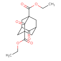 Chemical structure of 1,3-diethyl 2,6-dioxoadamantane-1,3-dicarboxylate - CSSB00000744988