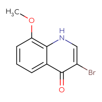Chemical structure of 3-bromo-8-methoxy-1,4-dihydroquinolin-4-one - CSSB00012351740