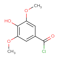 Chemical structure of 4-hydroxy-3,5-dimethoxybenzoyl chloride - CSSB00010659648