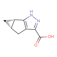 Chemical structure of (2S,4S)-8,9-diazatricyclo[4.3.0.0²,⁴]nona-1(6),7-diene-7-carboxylic acid - CSSB00015853268