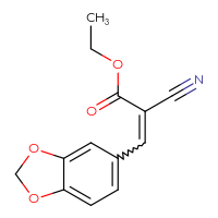 Chemical structure of ethyl 3-(2H-1,3-benzodioxol-5-yl)-2-cyanoprop-2-enoate - CSSB00000484545