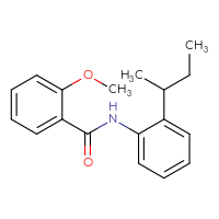 Chemical structure of N-[2-(butan-2-yl)phenyl]-2-methoxybenzamide - CSSB00026273830