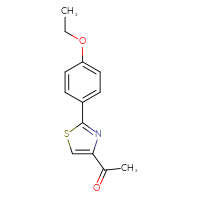 Chemical structure of 1-[2-(4-ethoxyphenyl)-1,3-thiazol-4-yl]ethan-1-one - CSSB00005878501