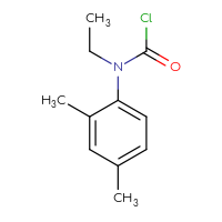 Chemical structure of N-(2,4-dimethylphenyl)-N-ethylcarbamoyl chloride - CSSB06256210990