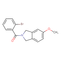 Chemical structure of 2-(2-bromobenzoyl)-5-methoxy-2,3-dihydro-1H-isoindole - CSSB00055261822