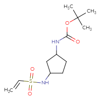 Chemical structure of tert-butyl N-(3-ethenesulfonamidocyclopentyl)carbamate - CSMB00153714068