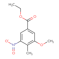 Chemical structure of ethyl 3-methoxy-4-methyl-5-nitrobenzoate - CSSB00103387552