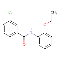 Chemical structure of 3-chloro-N-(2-ethoxyphenyl)benzamide - CSSB00028330227