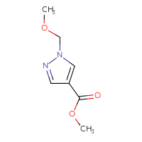 Chemical structure of methyl 1-(methoxymethyl)-1H-pyrazole-4-carboxylate - CSSB06359009320