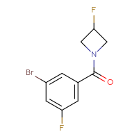 Chemical structure of 1-(3-bromo-5-fluorobenzoyl)-3-fluoroazetidine - CSSB00094697062