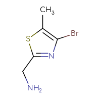 Chemical structure of 1-(4-bromo-5-methyl-1,3-thiazol-2-yl)methanamine - CSSB00021515864