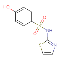 Chemical structure of 4-hydroxy-N-(1,3-thiazol-2-yl)benzene-1-sulfonamide - CSSB00000319016