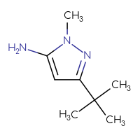 Chemical structure of 3-tert-butyl-1-methyl-1H-pyrazol-5-amine - CSSB00000199075