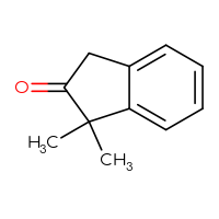 Chemical structure of 1,1-dimethyl-2,3-dihydro-1H-inden-2-one - CSSB00009869685